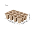 thumbnail image 3 of Ohmyroo 10-Piece Biodegradable Starter Trays Paper Pulp ing Boxes For ling Germination Vegetable and Flower Cultivation, 3 of 6
