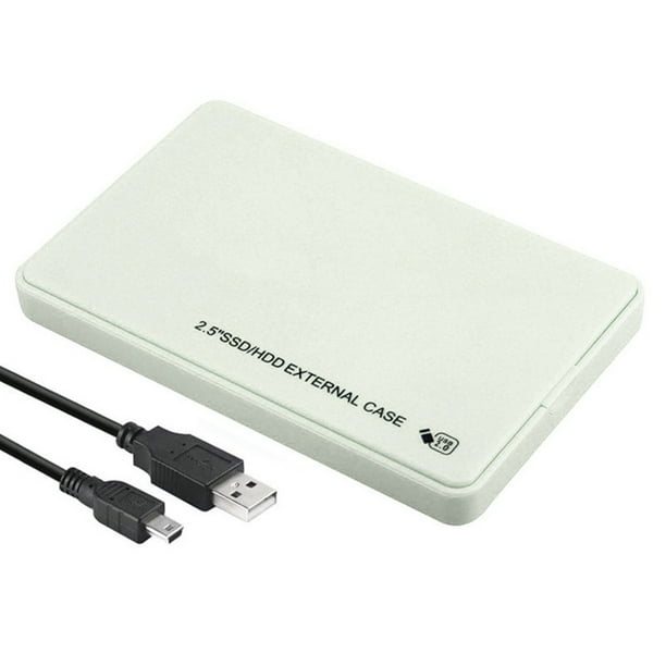 Caja HDD/SSD 2 5 Pulgadas Caja HDD SSD 480Mbps para Tableta Portátil (blanco)