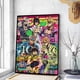 thumbnail image 3 of Pósteres adhesivos de papel blanco retro de JoJo Bizarre Adventure, pegatinas de pared para sala de estar, bar, cafetería, pósteres de juegos, decoración de pared, 3 of 4