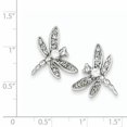 thumbnail image 2 of Primal Silver Sterling Silver Rhodium-plated CZ Dragonfly Post Earrings, 2 of 2