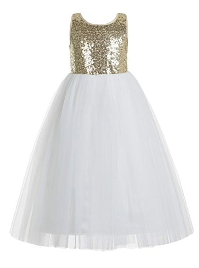 rose gold flower girl dress walmart