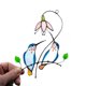 thumbnail image 5 of Decoración de metal con forma de pájaro colgante de jardín que cuelga el ornamento casero al aire libre con la suspensión, azul Eigraketly HA003700-01B, 5 of 6