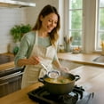 thumbnail image 2 of 2 Pcs Stainless Steel Slotted Spoon Set, Food Strainers for Skimming and Draining, Includes 10 cm/3.94 in and 12 cm/4.72 in Strainers, Ideal for Hot Pot and Kitchen Use, 2 of 5