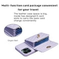 thumbnail image 2 of Nalacover for iPhone 13 Pro Max Crossbody Wallet Case, Elegant Premium PU Leather Shoulder Strap Lanyard Cover with Metal Lock Button Card Slots Soft Silicone Shockproof Case,Lightpurple, 2 of 5