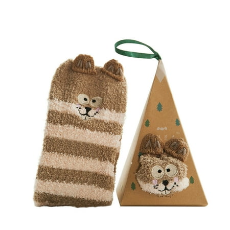 

NICEXMAS Coral Fleece Socks Cartoon Animals Socks Winter for Men Women (Mouse)