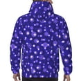 thumbnail image 7 of Lsque Beautiful Purple Snowflakes Pattern Casual Men's Hoodie,Hooded Sweatshirt with Kangaroo Pocket,Pullover Hoodie-Small, 7 of 7