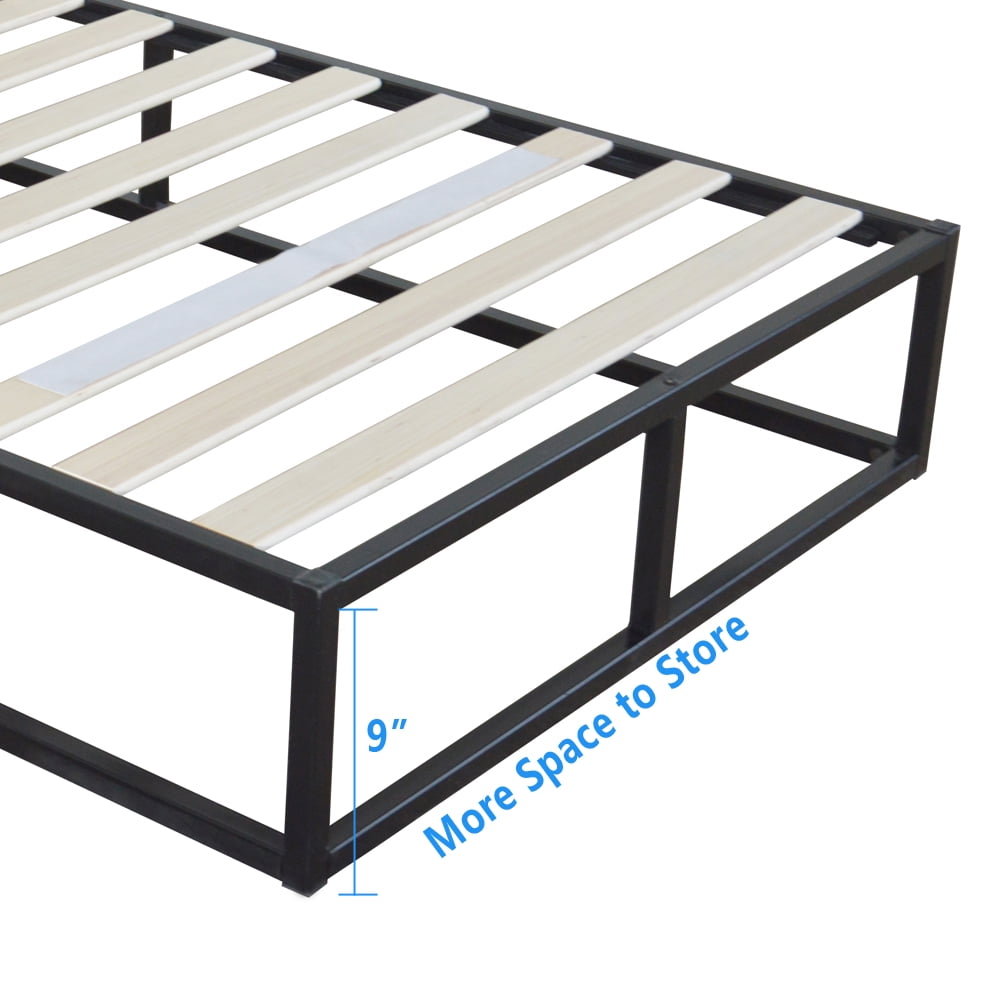 Lowestbest Basic Iron Bed Frame, Tall Heavy-Duty Steel Slats, Twin Size, Black Lowestbest Basic Iron Bed Frame, Tall Heavy-Duty Steel Slats, Twin Size, Black