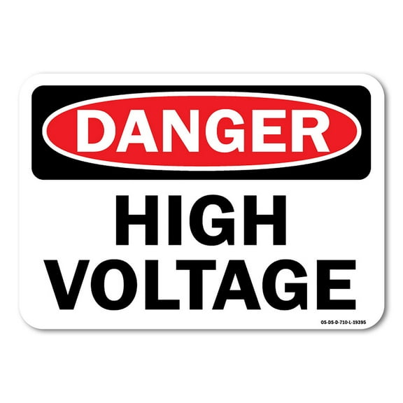 OSHA Danger Sign - High Voltage | Plastic Sign | Protect Your Business, Work Site, Warehouse & Shop Area | Made in the USA