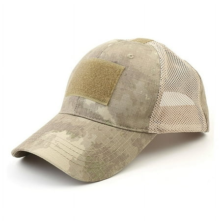 Tactical Hat Military Patches Adjustable Operator Flag Cap Army Camo Hunting Mesh Cap