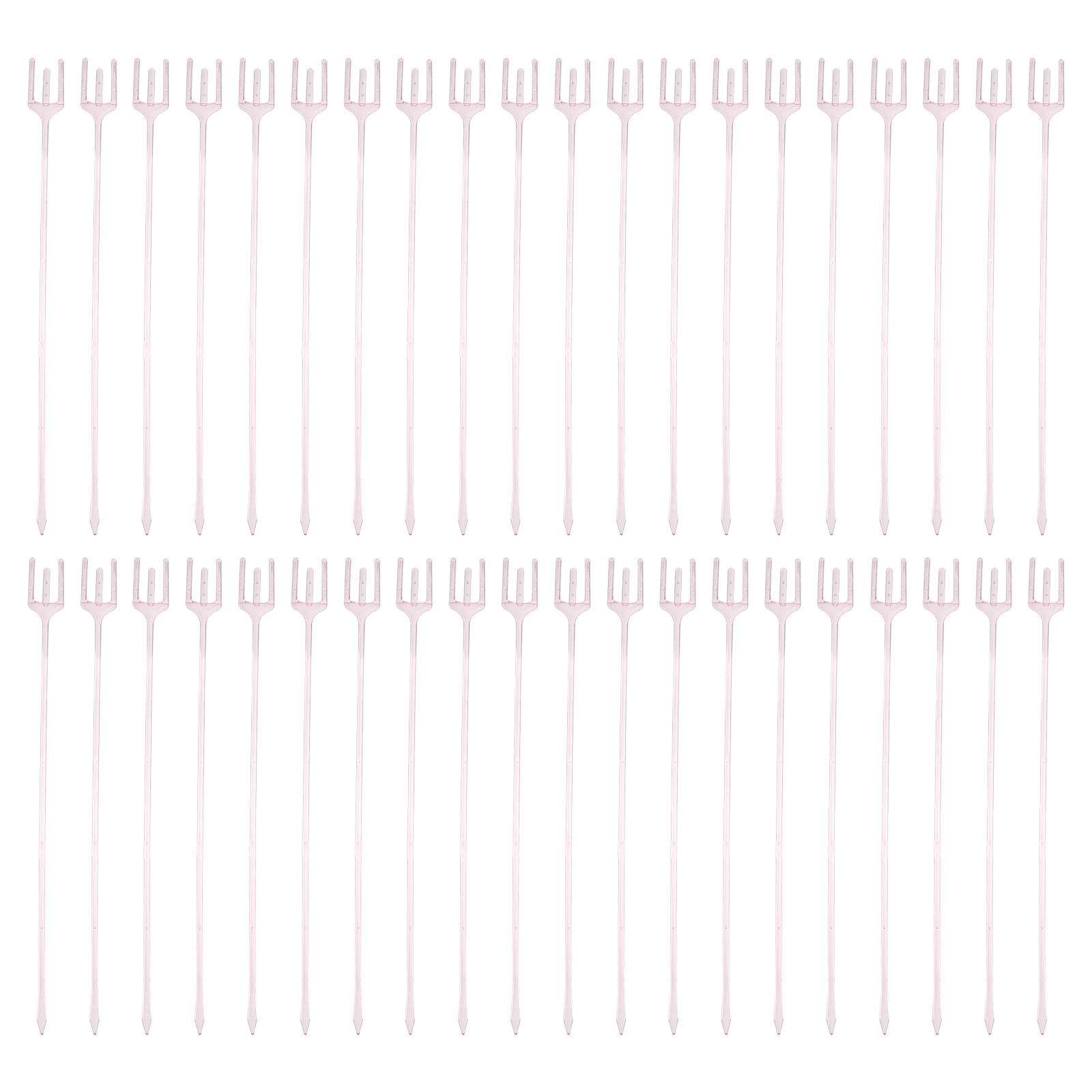 Floral PicksFlower Holder Transparentbouquet Cards Sticks Picks Trident