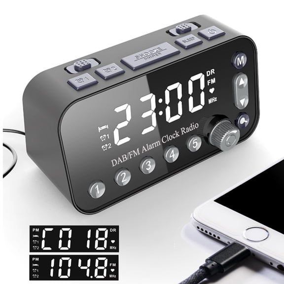 DESIGNICE 2026 New Alarm Clock Simple Desk Clock with Adjustable Soft Glow Easy-To-Use Sleep-Friendly Design for Bedroom Office Dorm