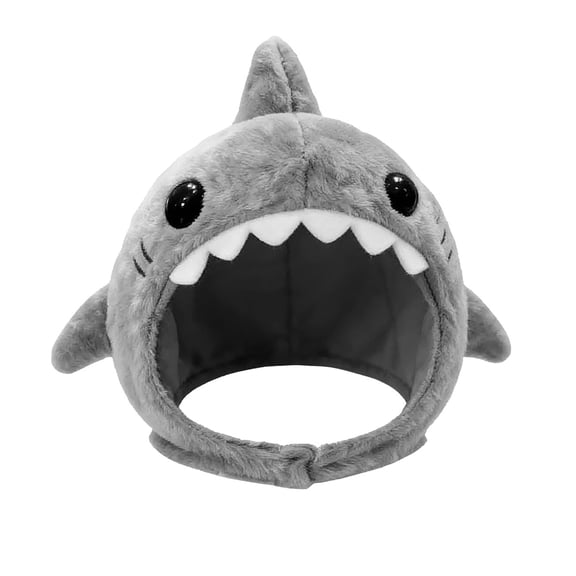 Soft Adjustable Shark Costume Hat For Dogs Cats Cute Pet Outfit Accessory For Party Photography