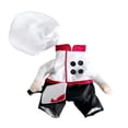 thumbnail image 3 of Halloween Dog Chef Costume, Funny 3D Upright Butcher Chef Pet Outfit With Chef Hat, Cosplay Dress‑Up Clothes for Small Medium Dogs Halloween Party Trick‑or‑Treat, 3 of 5