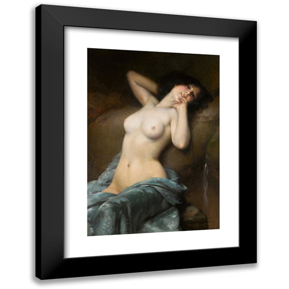 Albert Joseph Pénot 11x14 Black Modern Framed Museum Art Print Titled - The Charm of the Evening