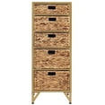 thumbnail image 3 of Gallerie Decor Rio 5-Drawer Transitional Metal/Wood Tower in Natural, 3 of 5