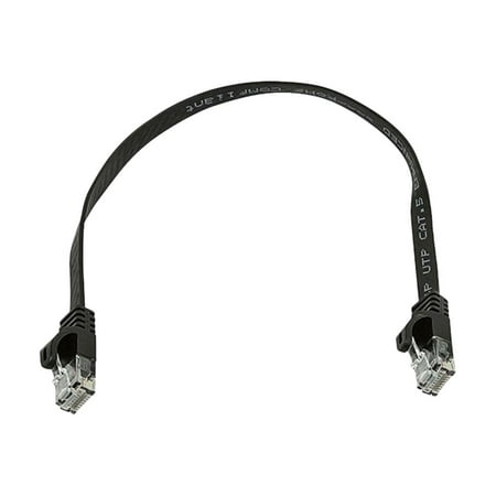 UPC: 0844660095453 | Monoprice – Patch cable – RJ-45 (M) to RJ-45 (M) – 1 ft – UTP – CAT 5e – booted  snagless  stranded  flat – black