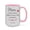 Pink/White, variant on 11oz Personalized Mug, Funny Mom Gift with Custom Name, White Exterior and Black Interior