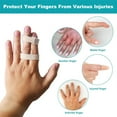 thumbnail image 3 of Tutuviw 10Pcs Finger Straps Buddy Tape Buddy Finger Splints for Broken Toe Hook and Loop Padded,Flexible Divider Toes Finger Wrap Straps for Sprained Finger Support (Nude Color), 3 of 8