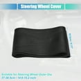 thumbnail image 4 of Hand Sewn Steering Wheel Cover Stitch Universal Fit 14.6-15.2 Inch 37-38.5cm Dia for Car Truck SUV Black, 4 of 6