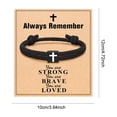 thumbnail image 2 of BLEEUS Braided Rope Cross Bracelet Christian Bracelet For Men Boy Gifts (Black A) Christmas Essential (Black A), 2 of 10