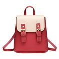 thumbnail image 1 of POINTERTECK Mini Sac à Bandoulière en Cuir PU pour Femmes Sac à Dos à Rabat Sac d'École pour Dames (Rouge), 1 of 6