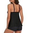 thumbnail image 4 of Hicidod Swim Suits for Women Solid Light Thin Casual Beach Tankini Swimsuits Summer Two Piece Bathing Sets Tank Top with Shorts, 4 of 7