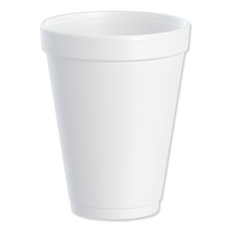 Dart 12J12 12oz Foam Drink Cups - White (25/Bag  40 Bags/Carton)