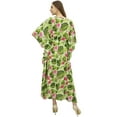 thumbnail image 5 of Bimba Women's Long Green Designer Drawstring Waist Kimono Cover Up Kaftan-14, 5 of 5