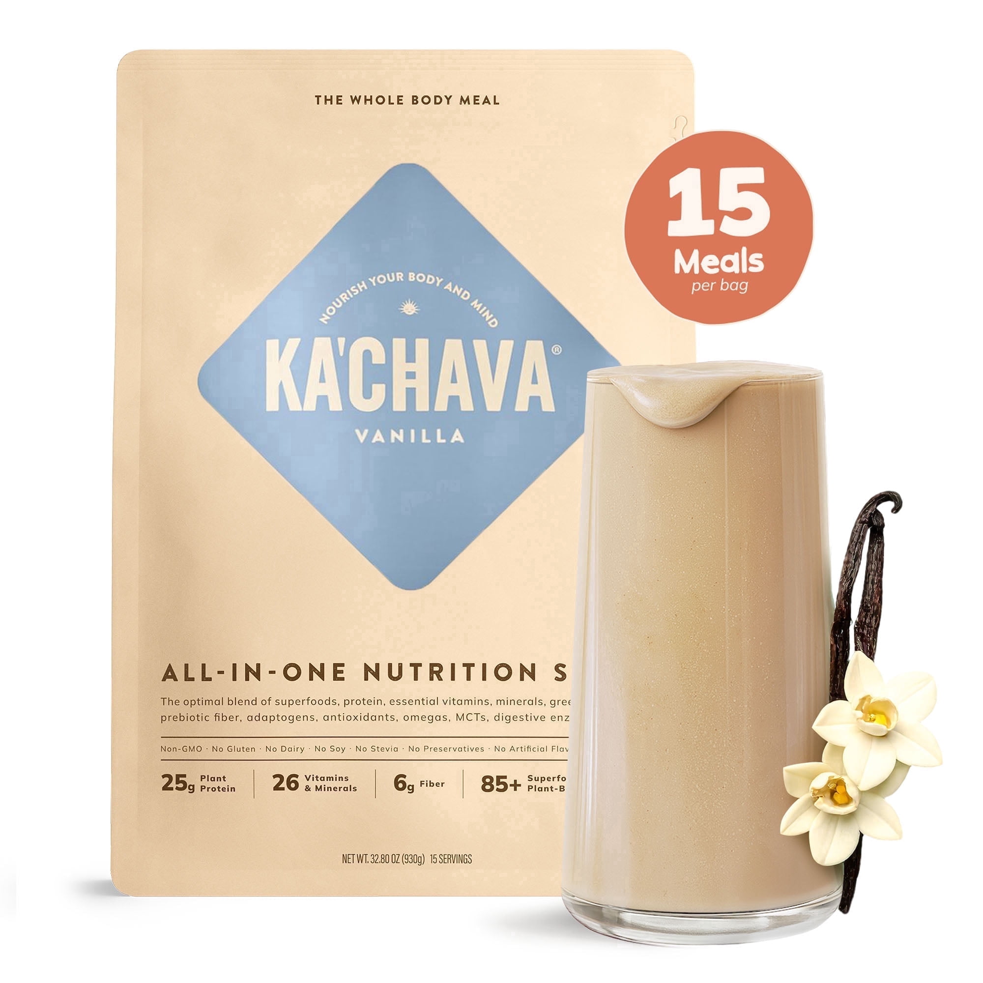 Ka'Chava Vanilla Meal Replacement Powder - 15 Servings