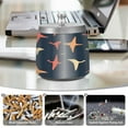 thumbnail image 5 of (9.3*9.3*9.7inch)Ashtray with Lid for Cigarette, Stainless Steel Smokeless Odorless Windproof Ashtrays, for Home Office Tabletop Outside Patio Outdoor Balcony Many Dinosaurs, 5 of 7