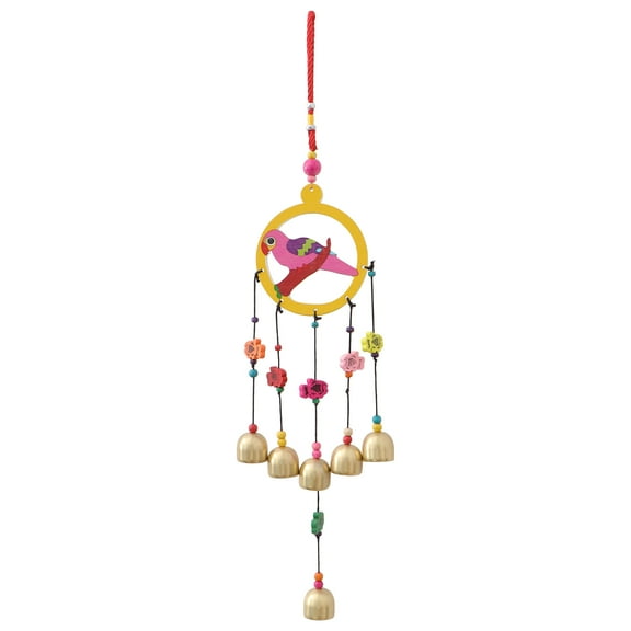 Milisten Wind Chime Hanging Decor Wooden Wind Chime Bright Colors 1Pack