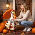 thumbnail image 4 of 23 Inch Halloween Porch Goose Outfits, Warm Themed Decor, Builds Cozy Holiday Vibe for Outdoor Lawn and Courtyard Display, Statue Not Included (I), 4 of 6
