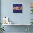 thumbnail image 6 of Canvas Print Wall Art Oil Paintings 4th of July Watercolor Blossom Flower Picture Prints Artwork for Living Room Kitchen Bathroom,Stretched and Framed Ready to Hang,USA Flag Patriotic Star on Blue, 6 of 9