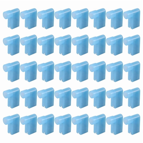 40pcs 90 Degree Insulated Female Push On Wire Terminal Connector,40pcsx Insulated Terminal,Clear Blue