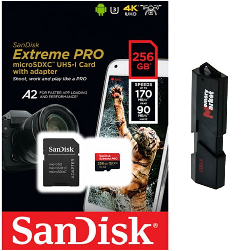 SanDisk Extreme Pro MicroSD XC Class 10 UHS-I Mobile Memory Card for Go Pro Camera Hero 7 & 8 with USB 3.0 MemoryMarket Dual Slot MicroSD & SD Memory Card Reader - Walmart.com