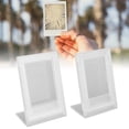thumbnail image 1 of Slanted Picture Frame, Wallet Size Acrylic Photo Frame. Easy to Operate for Mini 12/11/9/8/7. Perfect Desktop Decoration, Great Gift for Holidays., 1 of 7