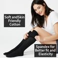 thumbnail image 4 of Falari 3-Pack Women's Over the Calf Knee High Trouser Socks, Comfortable Everyday Wear - 3-Pack Black, 4 of 6