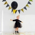 thumbnail image 5 of 4Pack Hot Gold Party Decorations Hanging Paper Triangle Banner Bunting Flag Pennant Garland for Graduation Birthday Wedding Party Supplies - Black Gold, 5 of 6