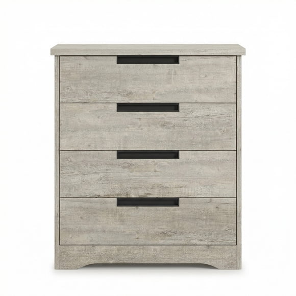 Garvee Chest of Drawers with 4 Drawers, 30.3 x 15.4 x 36.1", Grey