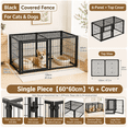 thumbnail image 5 of JaxSteam 48" Dog Cage & Pet Playpen with Top, Indoor Dog Crate & Cat Enclosure for Medium Dogs & Cats, Black, 5 of 9