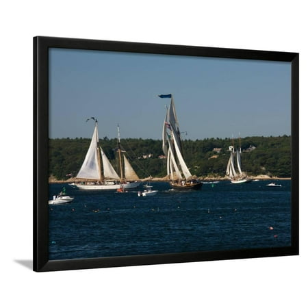 - Schooner Leaving Harbor For a Race, Gloucester Schooner Festival, Gloucester, Cape Ann, MA Framed Print Wall Art