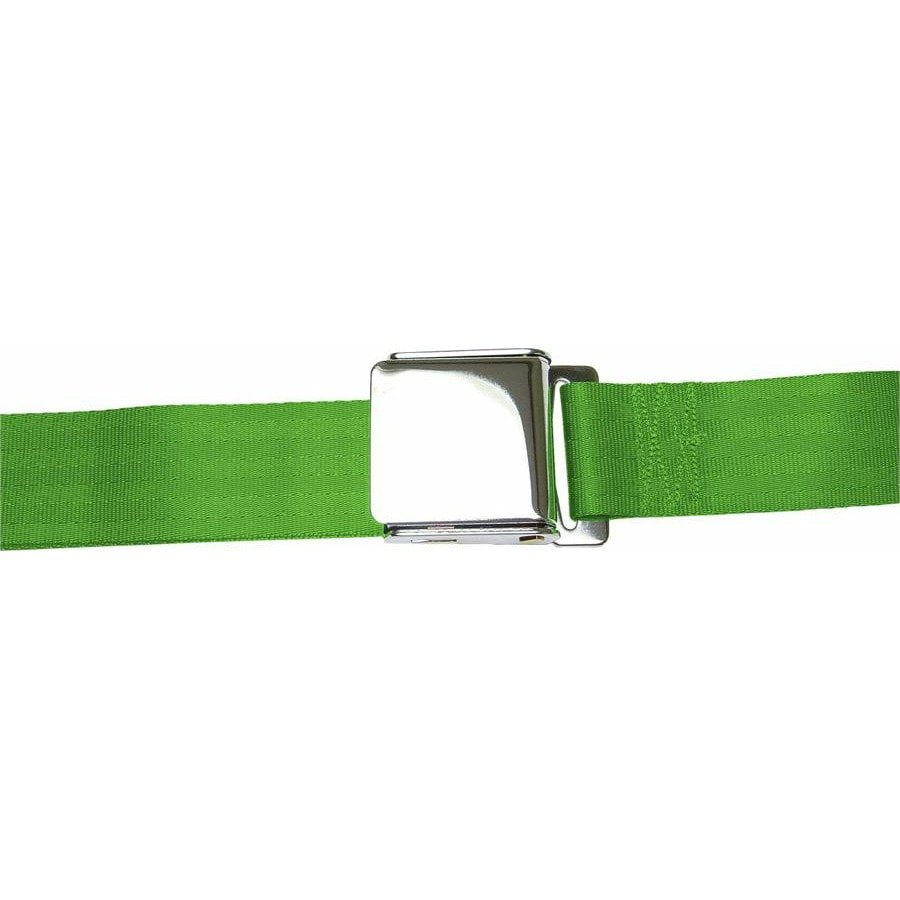 3 Point Retractable Airplane Buckle Green Seat Belt (1 Belt)