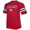 thumbnail image 2 of Men's Cardinal Arizona Cardinals Big & Tall Arm Stripe T-Shirt, 2 of 3