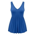 thumbnail image 6 of Peplum Tank Tops for Women Summer V Neck Ruffle Flowy Sleeveless Blouse Dressy Casual Vacation Outfits, 6 of 6