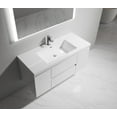 thumbnail image 4 of Alma 48 Inch Cement Gray Wall Mount Vanity With A Integrated Sink, 4 of 11