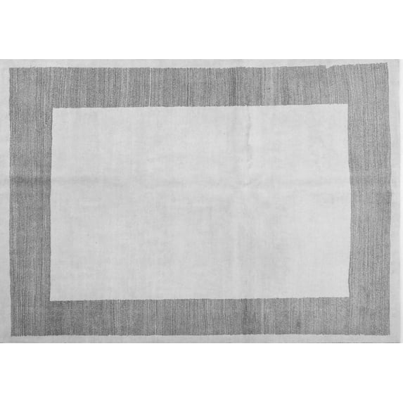 Ahgly Company Indoor Rectangle Solid Gray Modern Area Rugs, 2' x 4'