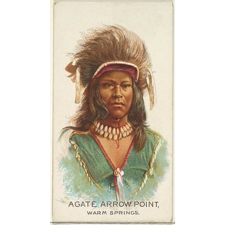 Agate Arrow Point Warm Springs from the American Indian Chiefs series (N2) for Allen & Ginter Cigarettes Brands Poster Print (18 x