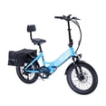 thumbnail image 3 of GoPowerBike GoCurv Electric Folding Bike | 20" Fat Tire eBike | 750W Motor, 20mph Top Speed | 45 Mile Range | 5 Pedal Assist Modes | Removable Battery | Class 1 & 2 | Blue, 3 of 8