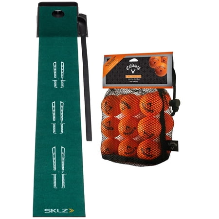 Practice Putting Green and Callaway 18-Pack Golf Balls Bundle