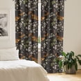 thumbnail image 2 of Ambesonne Spring Curtains, Sakura Butterflies Print, Pair of 28"x63", Dark Orange and Laurel Green, 2 of 5